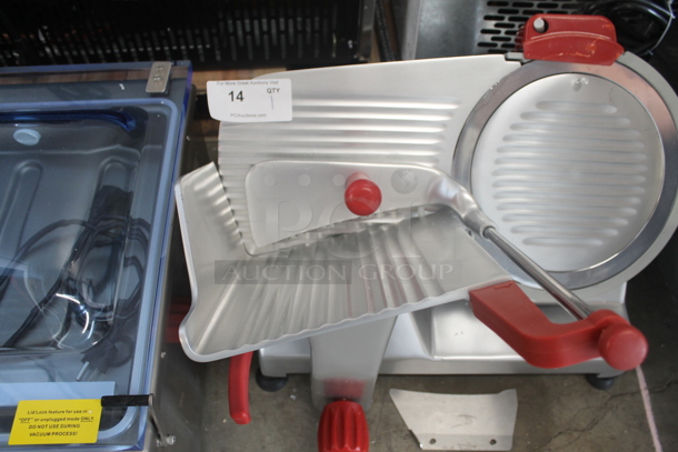 BRAND NEW SCRATCH AND DENT! 2022 Berkel B12-SLC Stainless Steel Commercial Countertop 12" Medium-Duty Gravity Feed Manual Meat Slicer w/ Blade Sharpener. 115 Volts, 1 Phase. Tested and Working! - Image 3 of 9