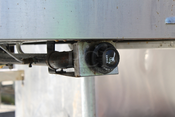 Eagle AWT3-NG Stainless Steel Commercial Natural Gas Powered 3 Bay Steam Table w/ Under Shelf.  - Image 7 of 8