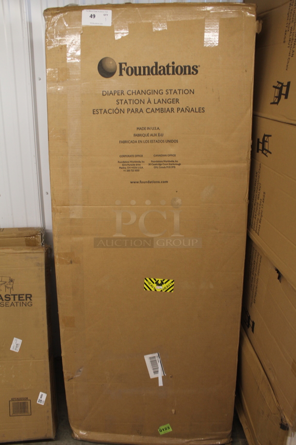 BRAND NEW SCRATCH AND DENT! Foundations 452100SSESM Surface Mount Extended Length Stainless Steel Adult / Child Special Needs Changing Station / Table - Image 2 of 4