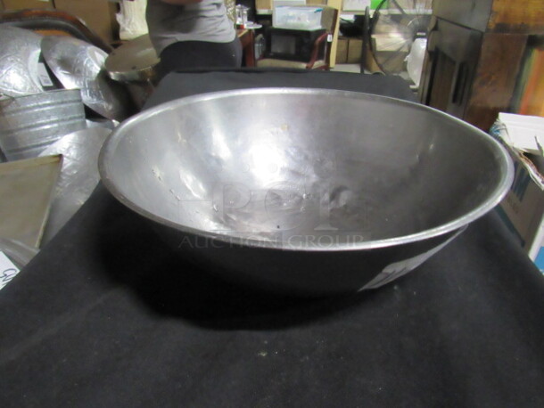 One 14 Inch Stainless Steel Mixing Bowl.