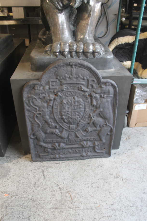 2 MAGNIFICENT Bronze Lion Statues w/ Cast Iron Glyphs Signed by A. Barye 1832. Listing Includes a Picture w/ a 5'8" Tall Human For Size Reference. 2 Times Your Bid! - Image 7 of 12