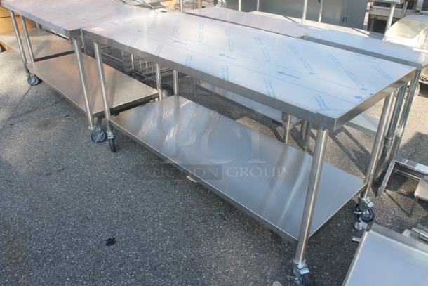 BRAND NEW! Vollrath Commercial Stainless Steel Work Table With Undershelf On Commercial Casters. - Image 3 of 3
