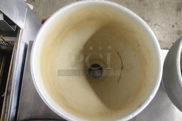 ALL ONE MONEY! Lot of 3 Metal Items; 2 Dough Dropper Hoppers and 1 Pitcher. - Image 9 of 9