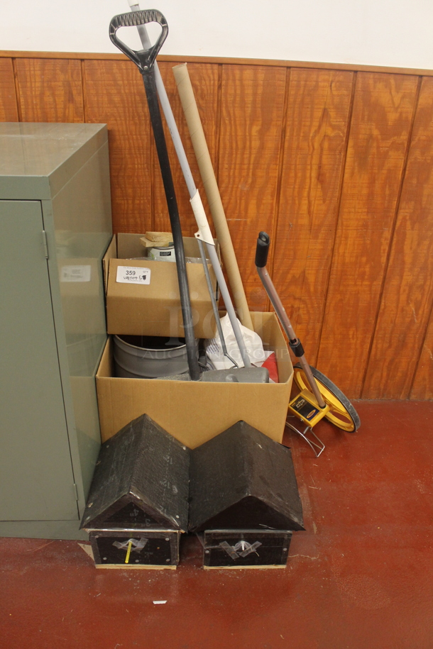 ALL ONE MONEY! Lot of Various Items Including Birdhouses and Shovel. - Image 1 of 4