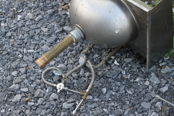 Eagle HSA-10-F-LRS Stainless Steel Commercial Single Bay Wall Mount Sink w/ Faucet and Handles. - Image 4 of 4