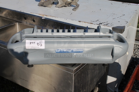 San Jamar Saf-T-Wrap Gray Poly Plastic Wrap Holder.