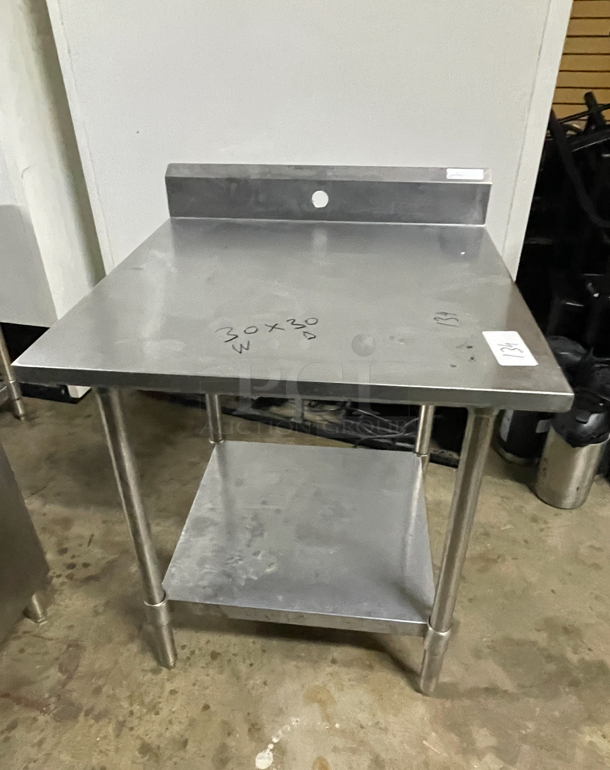 Stainless Steel Work Table w Back Slash 