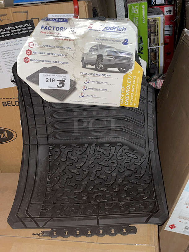 BFGoodrich Chevrolet/GM Truck & SUVS Floor Mats, 282 Black - Trim To Fit  K02 Inspired Tread Design. 3x Your Bid - Image 2 of 2