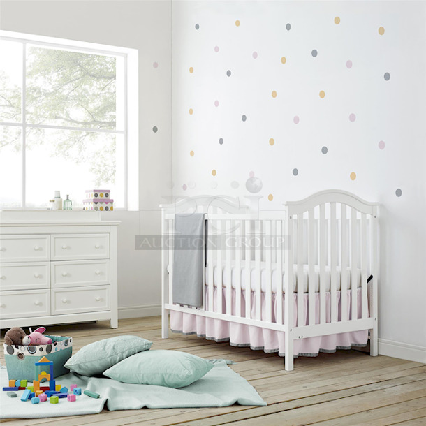 Baby Relax Adelyn 2-in-1 Convertible Crib, White. 54.25in W x 31.5in D x 41.63in H - Image 4 of 12