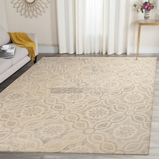 OUTSTANDING!! allen + roth Candler 8 (ft) X 10 (ft) Wool Multicolor/Normal Indoor Damask Area Rug - Model # JJ-RO-17-C-00362-D