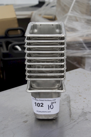 1/4 Pans Pans. 6" Deep. 10x Your Bid