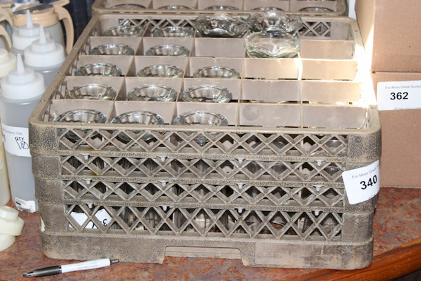 Vollrath TR6BBB Traex® Full-Size Beige 25-Compartment 7 7/8" Glass Rack. 19 3/4"L x 19 3/4"W x 8 3/4" - Image 1 of 2