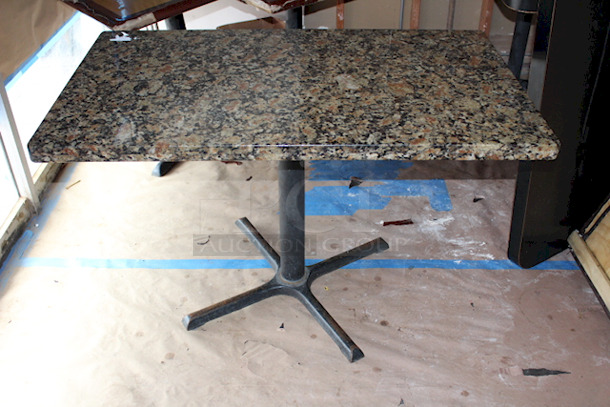 SWEET! Thick Granite Tabletop With Base.       46-1/4x27x30-1/2 - Image 4 of 4