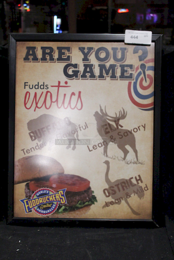 FRAMED EXOTICS!! Framed Fudds Exotics Print.
23-1/2x30