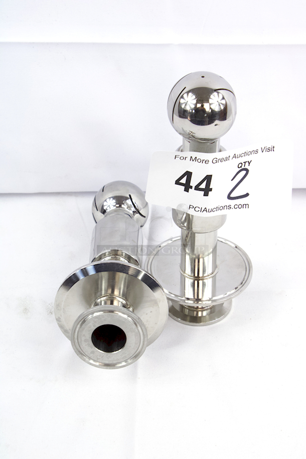 NEW/NEVER USED Glacier Tanks  Rotating CIP Spray Ball | Tri Clamp 2.5 in. x 7.5 in. TTW w/ 1.75 in. Ball - SS304 2x Your Bid - Image 1 of 4