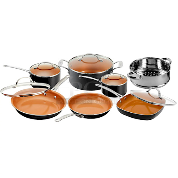 OUTSTANDING! Gotham Steel 12 Piece Non-stick Cookware Set, Dishwasher Safe, Pots and Pans Set