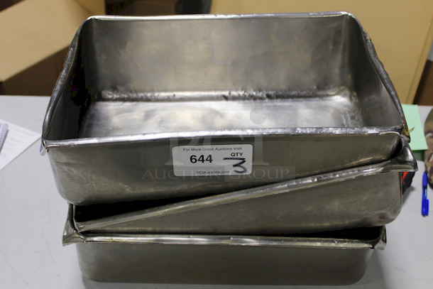 Vollrath Full Size Pans, 6" Deep, Stainless Steel. 3x Your Bid - Image 2 of 2