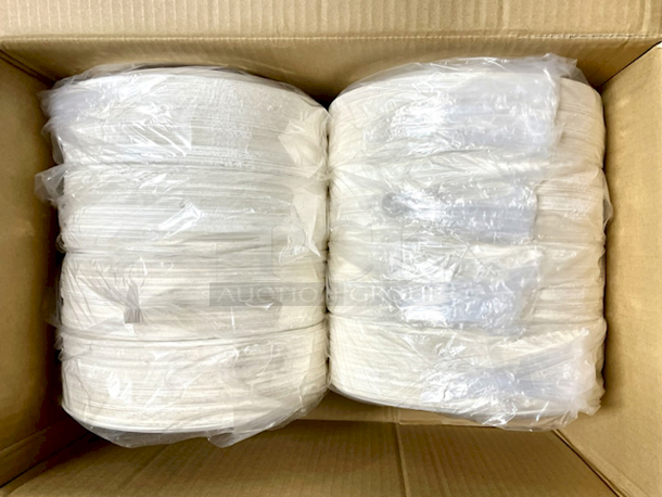 NEW/NEVER USED!! Pacific Supreme 9" Round Fiber Plates, 8 Packs of 50, 400 Count.  - Image 2 of 2