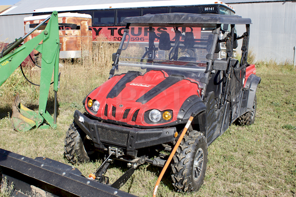 Club Cadet Model#: 37AY8CMD710 Challenger 750 Crew UTV With Attached Plow!! TESTED! RUNS GREAT!! 4x4 - 1200lbs Tow Capacity - 735cc Engine - Hard-Top Roof - Quick-Release Windshield - Front-Mount Winch - Digital Dash Display - Bumper Guard - Large Profile 26" Off-Road Tires - Dump Bed
 - Image 11 of 12