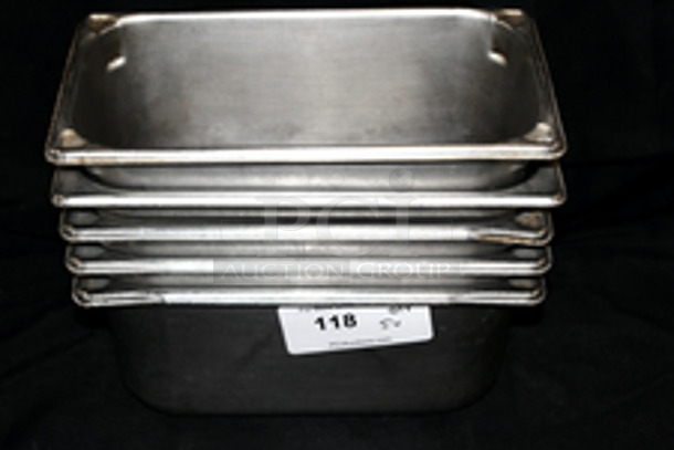 Stainless Steel 1/3 Pans, 6” Deep.
12-1/2x7x6
5x Your Bid
