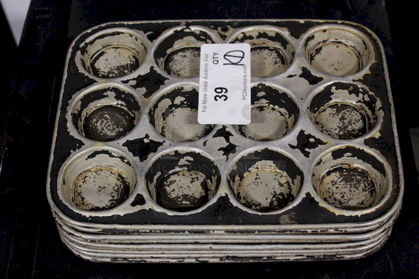 AWESOME! 12 Hole Muffin Pans. Muffin Hole Measurements 2-1/2”x1”. OA 13x10x1 10x Your Bid - Image 2 of 3