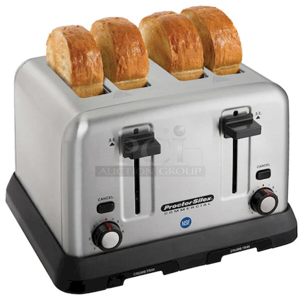 AWESOMENESS!! Proctor Silex 24850 4 Slice Commercial Toaster with 1 1/2