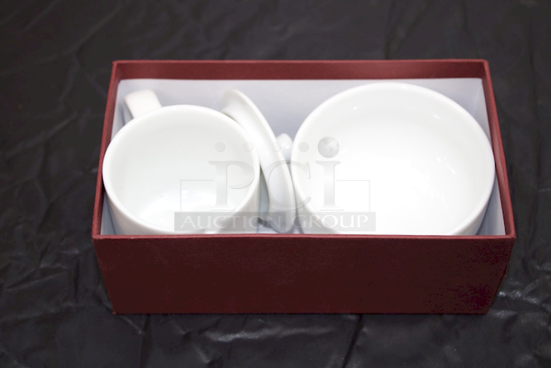 Professional Tea Cupping Set. Each Set Is Individually Boxed And Includes: Porcelain Pitcher, Lid And Bowl. 19x Your Bid - Image 4 of 5