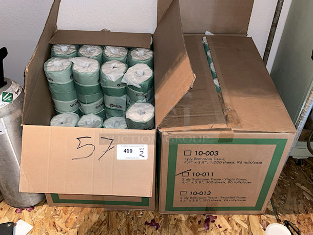 2 Cases of 2-Ply Bathroom Tissue - Virgin Paper. 57 Rolls In Total. 2x Your Bid - Image 1 of 3