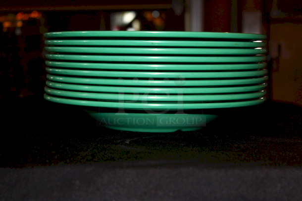 LIKE NEW! GET B-1611-FG 16 oz Melamine Pasta Bowl, Green. 16 oz. (25-4/5 oz. rim full), 11-1/4" diameter x 1-3/4" deep, round, wide rim, break-resistant, dishwasher safe, BPA free, melamine, rainforest green, NSF
10x Your Bid

 - Image 2 of 2