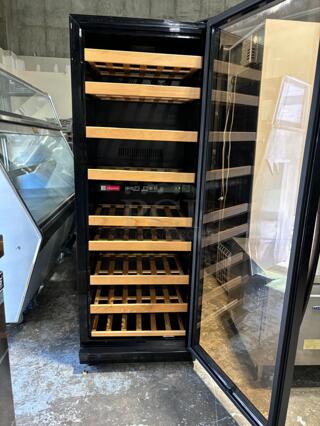 Allavino 24" Wide Vite II Tru-Vino 99 Bottle Dual Zone Black Right Hinge Wine Refrigerator
