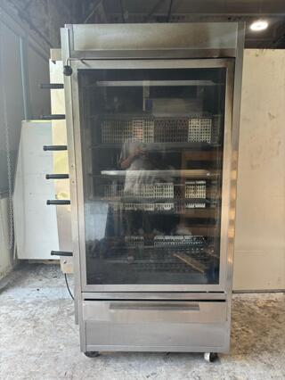 Old Hickory N/7GLH Chicken Commercial Rotisserie Oven Machine With Left Hand Side Spit Handles - Gas 