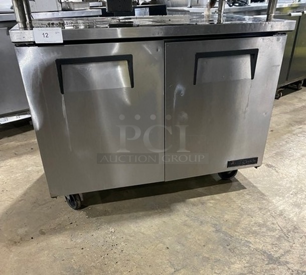 True Commercial 2 Door Lowboy/Worktop Cooler! All Stainless Steel! With Poly Coated Racks! On Casters! 115V 1 Phase! Model: TUC-48! - Image 1 of 8