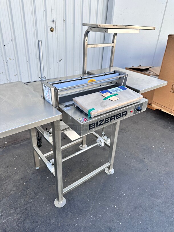 New! Bizerba Heat Seal SM1 Double 18" Roll Film Floor Wrapping Machine with Splash Guard - 725W, 115V Working - Image 6 of 9