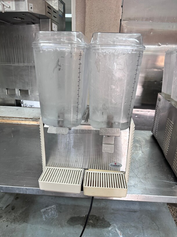 Certified Working Crathco D25-4 Refrigerated Drink Dispenser w/ (2) 5 gal Bowls, Pre Mix, 115v  - Image 1 of 9