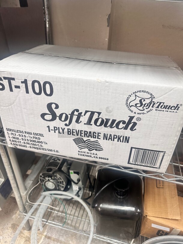 New Soft Touch ST-100 1-Ply Beverage Napkin 4000 Ct - Image 1 of 6