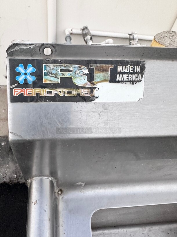 Clean RJ  24 x 24 x 14 Two Tub Sink w/ 1.8 inch Corner Drain & Right Drain Board NSF - Image 5 of 5