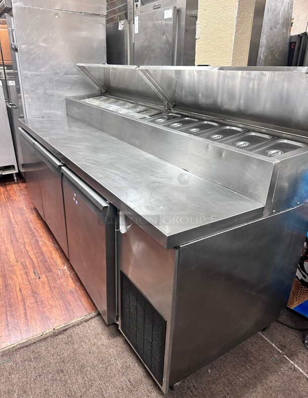 Working Continental CPT92 92 Inch Pizza Prep Table w/ Refrigerated Base, 115v  - Image 9 of 10