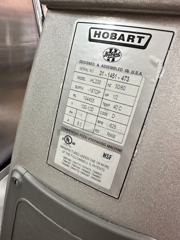 Excellent Hobart HL200 Legacy 20 qt Planetary Mixer - Bench Model, 1/2 hp, 120v Working - Image 6 of 7