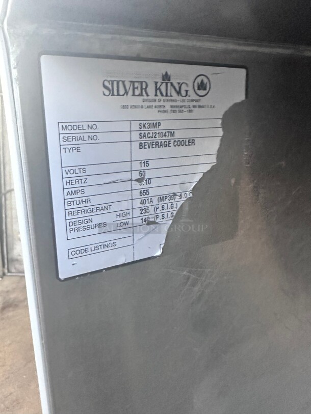 Working Silver King SK3IMP 18 gal Refrigerated Milk Dispenser w/ (3) Valves - Stainless, 115v - Image 7 of 7