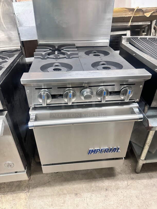Fully Refurbished Imperial 4 Burner With Oven Gas Stove Tested and Working Missing Top Grills  - Image 2 of 4