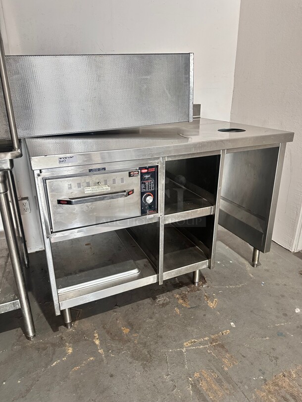 Commercial Stainless Steel Table with  Warmer Drawer 115 Volt
50x36x24 - Image 1 of 8