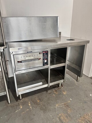 Commercial Stainless Steel Table with  Warmer Drawer 115 Volt
50x36x24