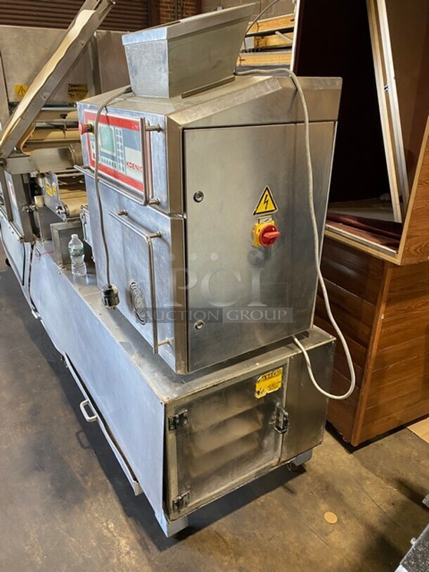 SWEET! KONIG Maschinen/RHEON Commercial Floor Style Stress Free Mass Production BUN ROLL LINE! Up To 4000 PCS Per Hour/Rounded, Stamped, Oval or Folded and Long-Rolled! Model Brotchenanlage/Roll Plant GS USA K2 Serial 3160052! With Rheon Full Line Dough Sheeter WIth Hopper! On Commercial Casters! - Image 5 of 12