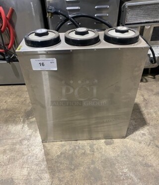 San Jamar Commercial 3 Well EZ FIT Cup Dispenser! All Stainless Steel Body!