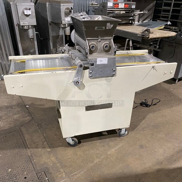Champion Commercial Electric Powered Cookie Depositor! With 3 X Dye's! On Casters! WORKING WHEN REMOVED! Model: 65 SN: 01020 115V 60HZ 1 Phase
