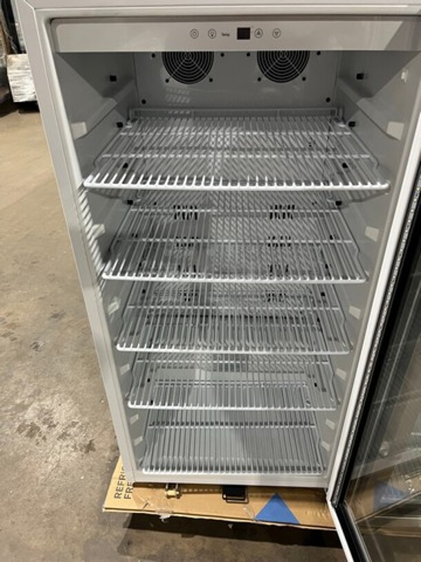 NEW! OUT OF THE BOX! SCRATCH-N-DENT! Whynter Commercial Single Door Reach In Cooler Merchandiser! With View Through Door! With Poly Coated Racks! Model: CBM815WS 115V - Image 2 of 7