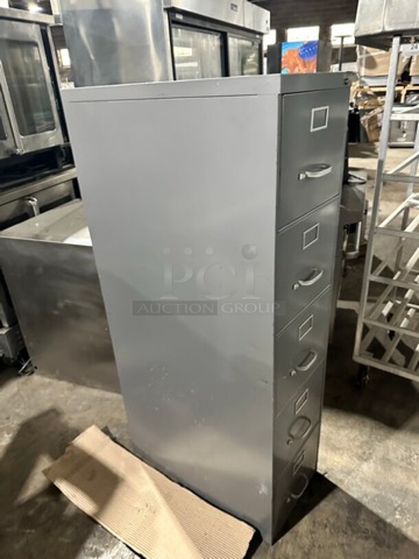 Solid Grey 5 Drawer Filing Cabinet! - Image 6 of 9