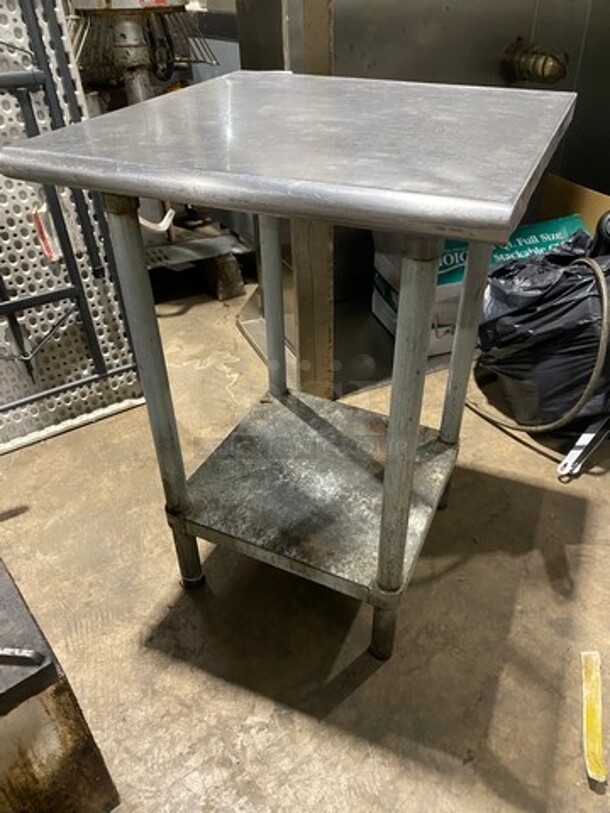 Solid Stainless Steel Work Top/ Prep Table! With Storage Space Underneath! On Legs! - Image 3 of 5