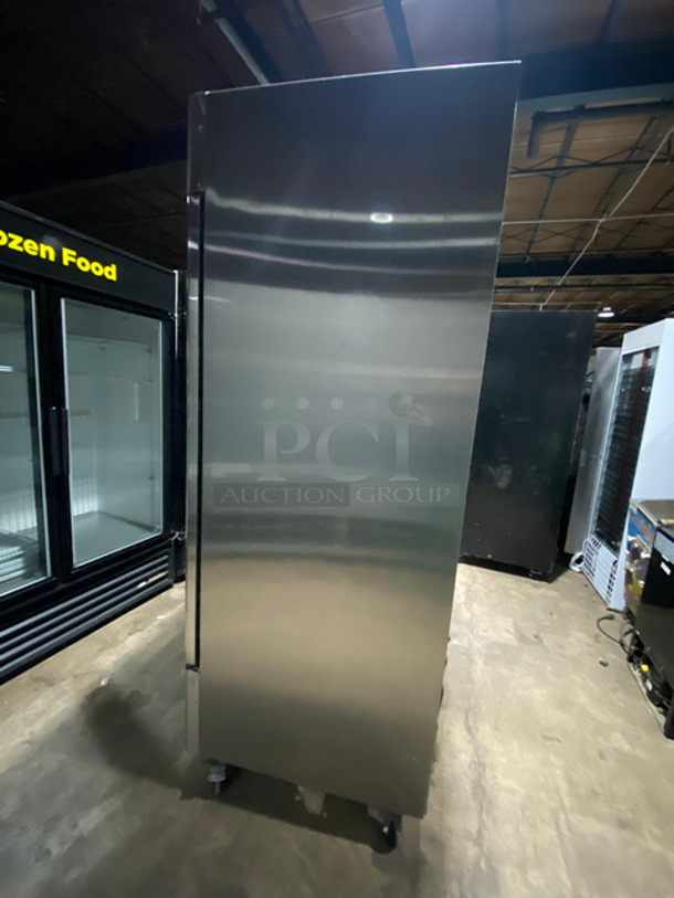 BEAUTIFUL! LIKE NEW! BARELY USED! LATE MODEL! 2021 Atosa Commercial 3 Door Reach In Refrigerator! With Poly Coated Racks! All Stainless Steel! On Casters! Still Under Manufacturers Warranty Model: MBF8508GR SN: MBF8508GRAUS1T0321060800C40016 115V 60HZ 1 Phase - Image 4 of 11