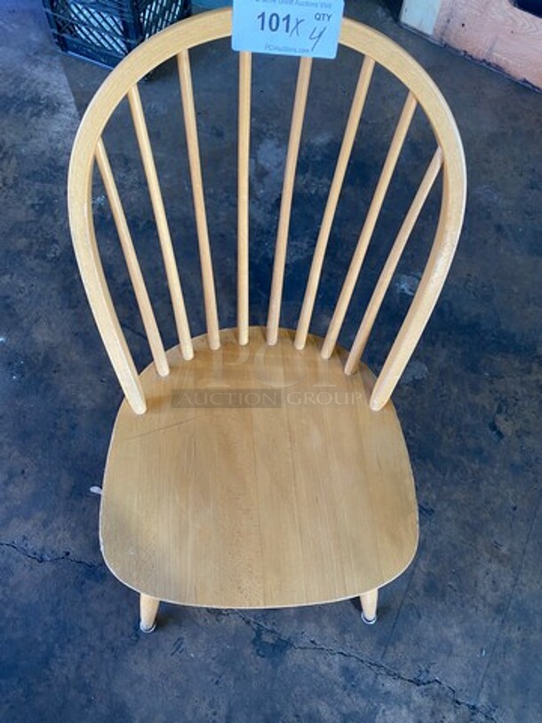 Brown Wooden Dining Chairs! 4x Your Bid! - Image 4 of 4